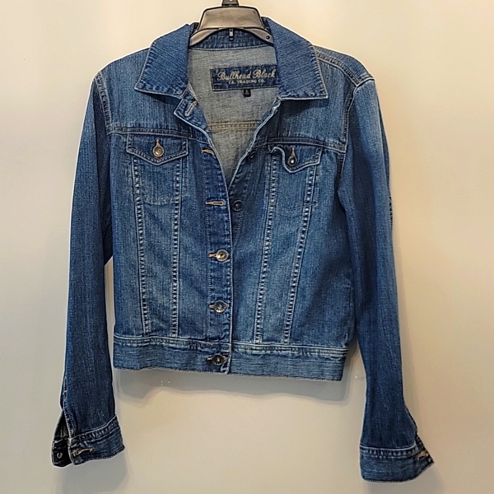 Bullhead Black CA. Trading Co. Blue Denim Jean jacket size small